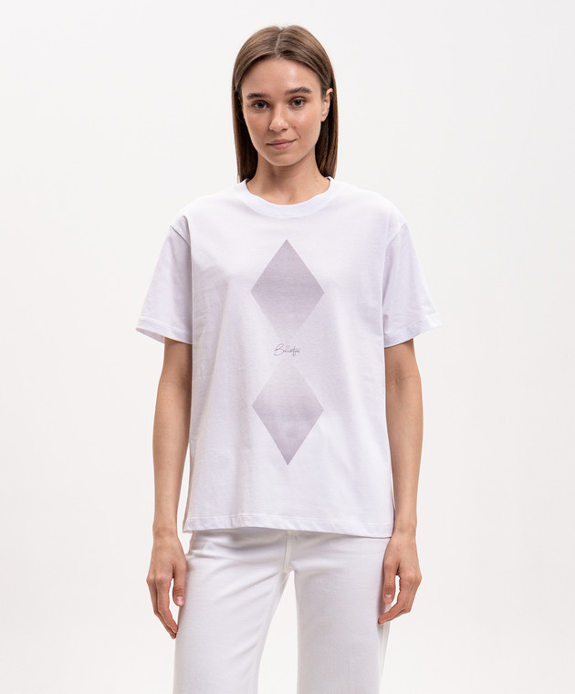 Ballantyne Белая футболка с принтом BLW254UCTH4 изображение 3