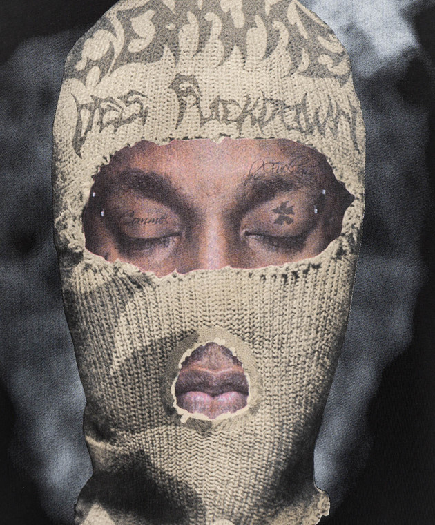 Comme des Fuckdown Черная футболка с принтом FMS6CFABM01975 изображение 5