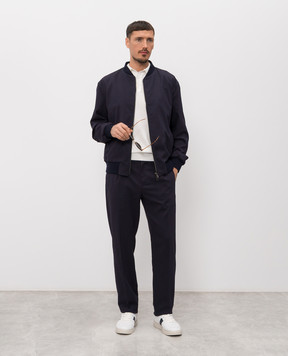 ISAIA Сині штани з шовком PNC04721070