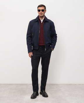 ISAIA Синие брюки из шерсти PNC053P9010