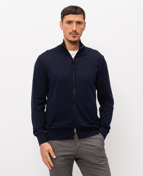 Canali Кардиган синього кольору MK02054C1159