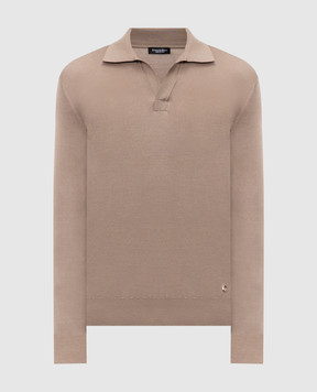 Stefano Ricci Коричневое поло из шелка KL66001PSBL26101