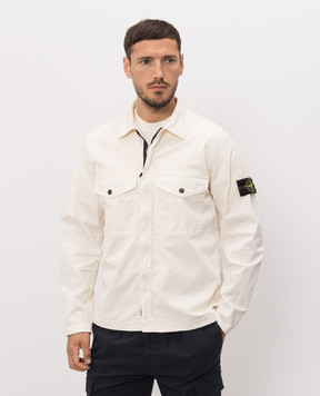 Stone Island Рубашка на молнии цвета айвори L2S151200003S0A10