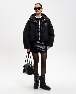 Dolce&Gabbana Чорний кардиган з вовни у візерунок DG FXH33TJBVU3