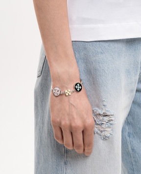 Off-White Серебристый браслет-цепочка Button Arrow OWOA134S26MET001