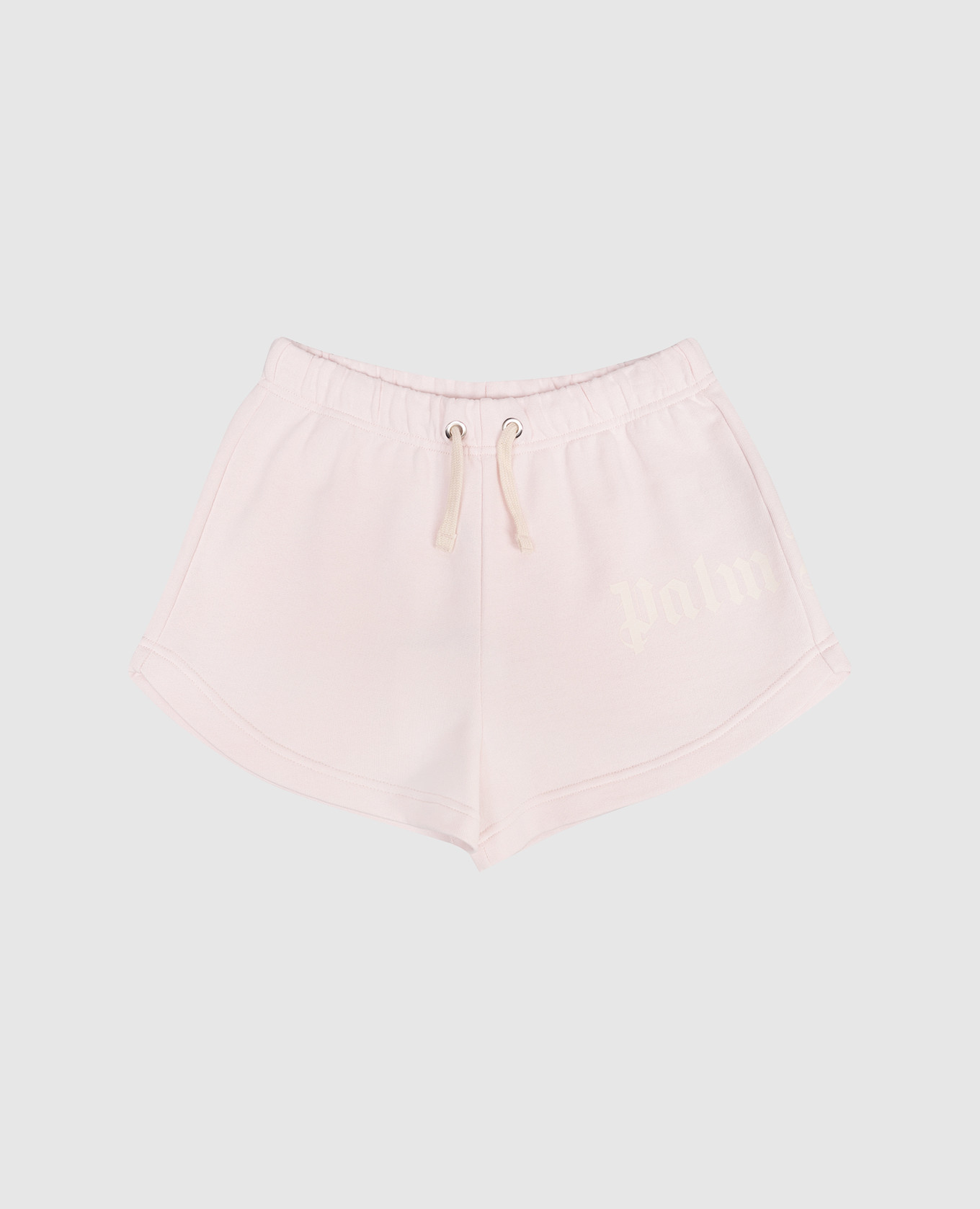 Детские розовые шорты с принтом логотипа