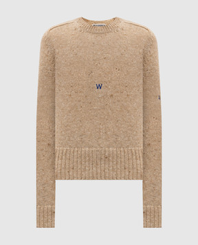 JW Anderson Бежевый свитер из шерсти KW1452YN0458