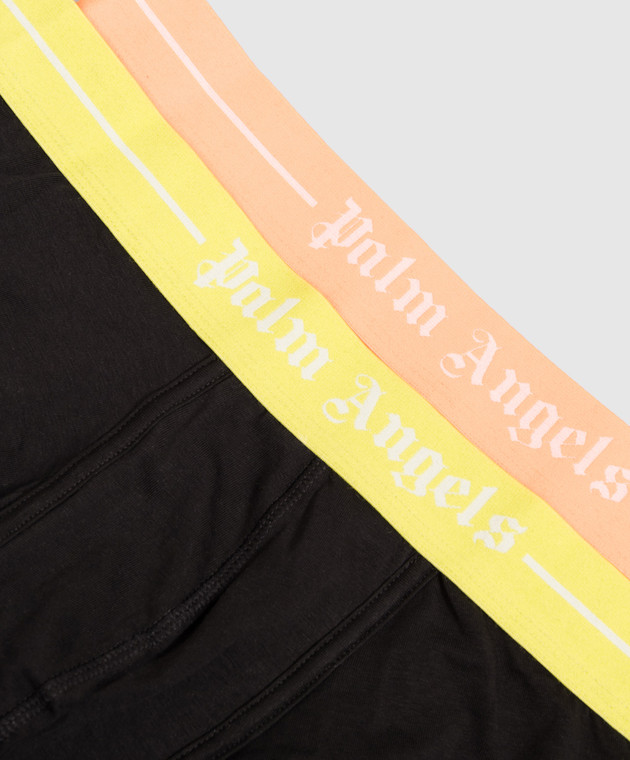Palm Angels Набір чорних трусів-транків з візерунком логотипа PLA1UMWTR02BI зображення 3