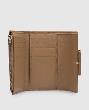 Tom Ford Бежевый кожаный портмоне AUBE с монограммой S0532LGO033P