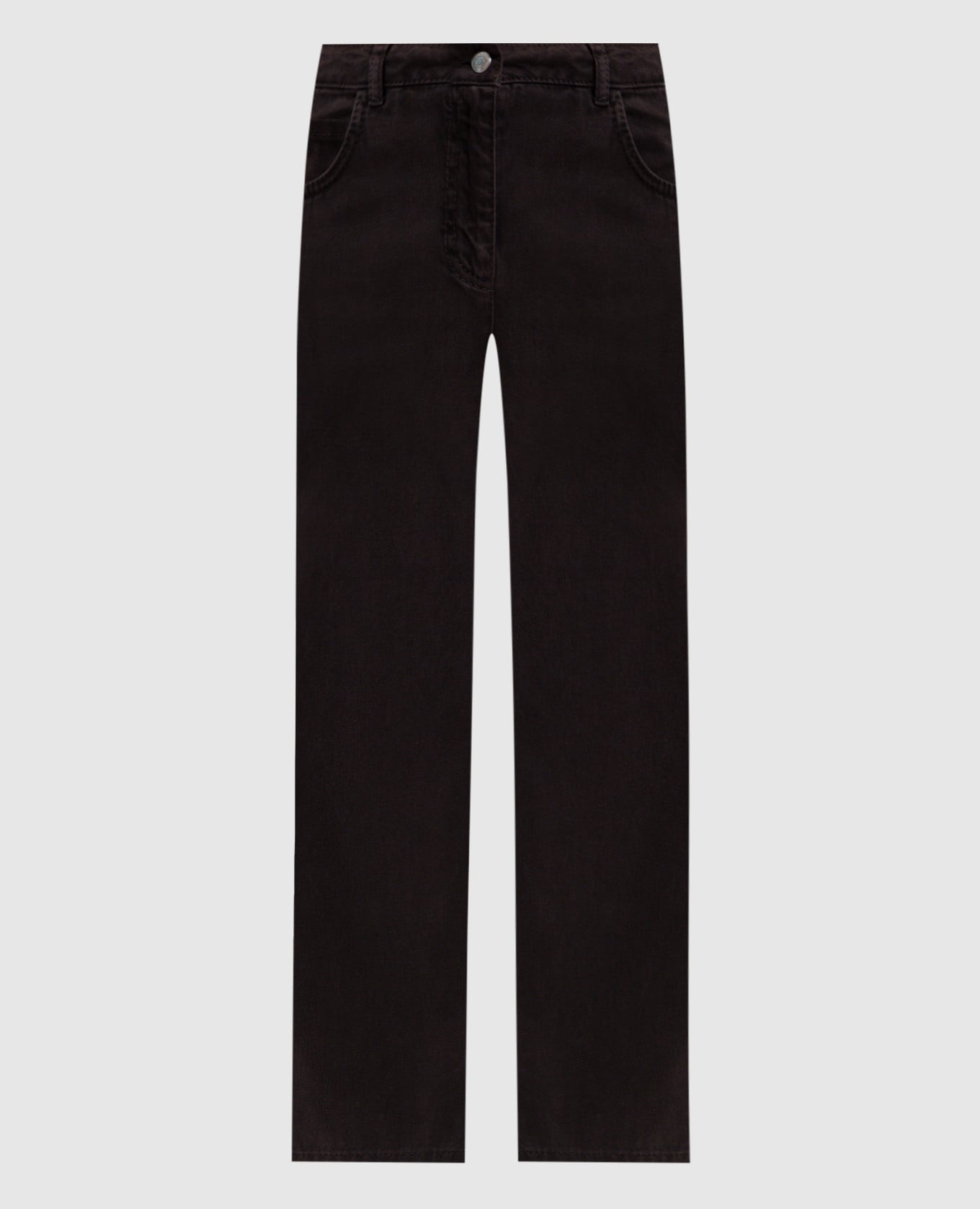 Коричневые джинсы