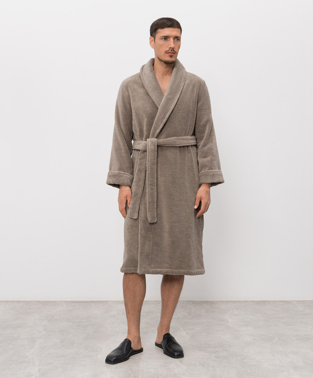 Hamam Бежевый махровый халат Olympia OLYMPIAORGANICBATHROBE изображение 3