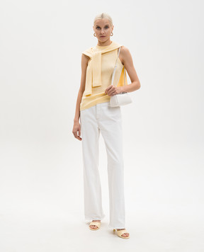 LISA YANG Жовтий топ Amya в рубчик з кашеміром 2026048