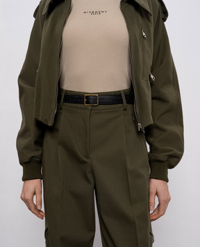 Bottega Veneta Шкіряний двосторонній ремінь 855244V5N22