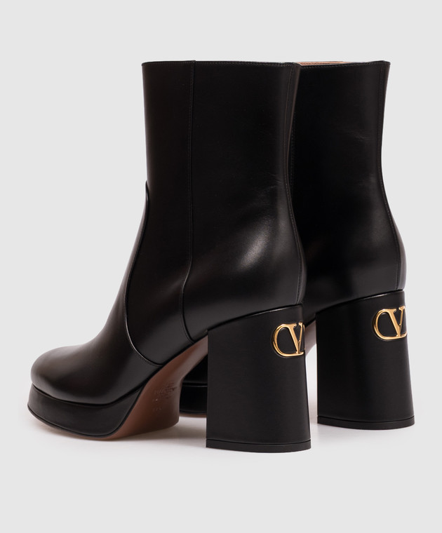Valentino Черные кожаные ботильоны Fawcette 9W2S0NF1DSH изображение 2