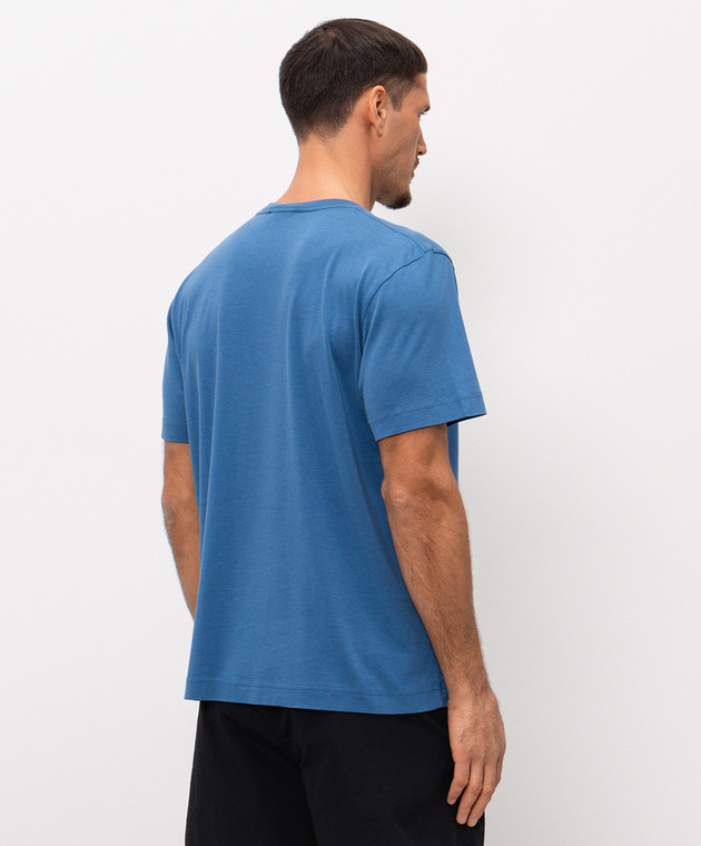 CDLP Синяя футболка прямого кроя MTO016012101 изображение 3