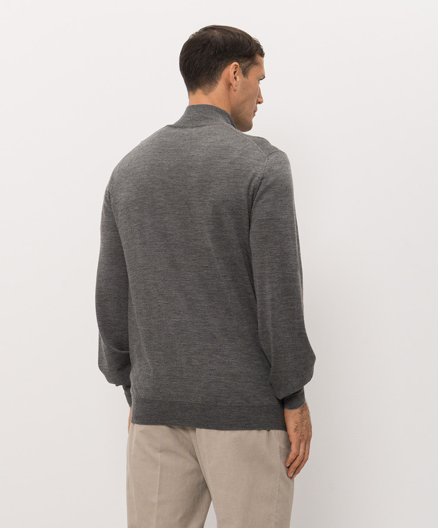 Brunello Cucinelli Джемпер серого цвета из шерсти и кашемира M2400124 изображение 4