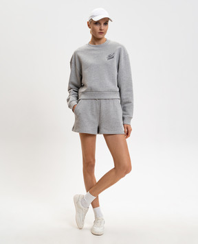 Max & Co Серый свитшот с вышивкой MCLSERIO