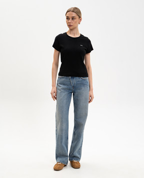 AGOLDE Сині джинси Criss Cross з ефектом потертості A3171885