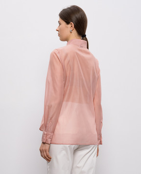 Peserico Рожева сорочка із шовком A0631608372