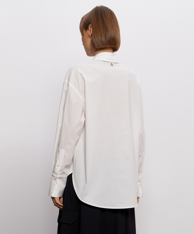 Twinset Белая рубашка с аппликацией 262AP2322 изображение 4