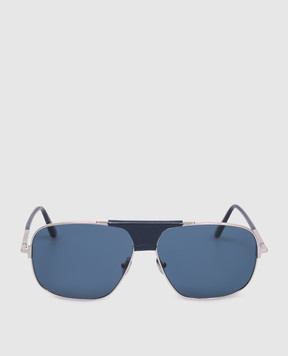 Tom Ford Сріблясті сонцезахисні окуляри Tex з логотипом FT1096
