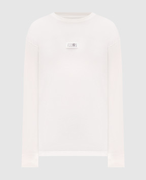 Maison Margiela MM6 Білий лонгслів з нашивкою SH0NH0028M20258