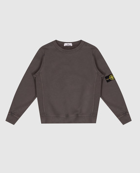 Stone Island Дитячий сірий світшот з патчем логотипа L2S166100001S0A2014