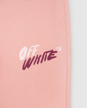 Off-White Детские розовые спортивные штаны 44GCH00DF26F001