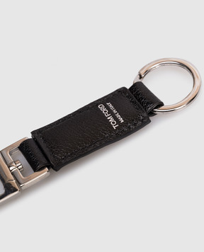 Tom Ford Чорний шкіряний брелок з логотипом Y0428LGO033S