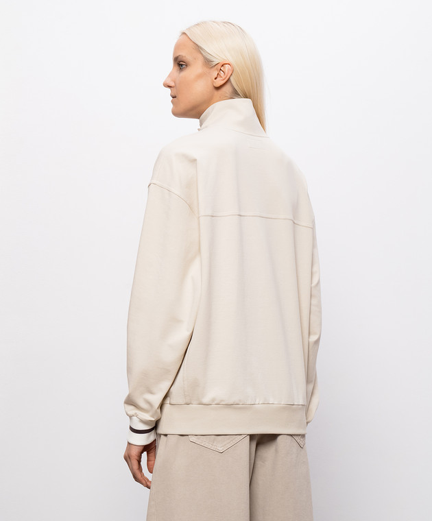 Brunello Cucinelli Бежевый свитшот MP827B2E04 изображение 3