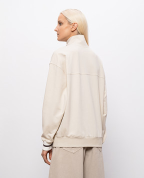 Brunello Cucinelli Бежевый свитшот MP827B2E04