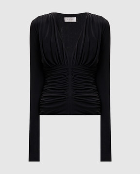 Max Mara Sportmax Чорний топ з драпіруванням SPXBEATO