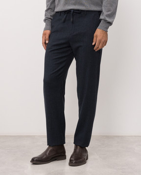 Canali Сині штани з вовни AR03472V91659