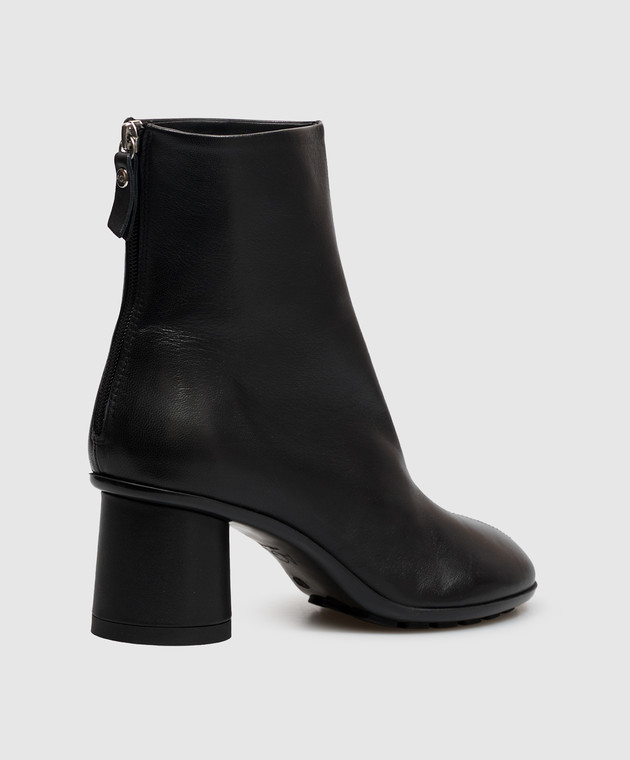 AGL Черные кожаные ботильоны CURVY CURVYBOOTIE изображение 3