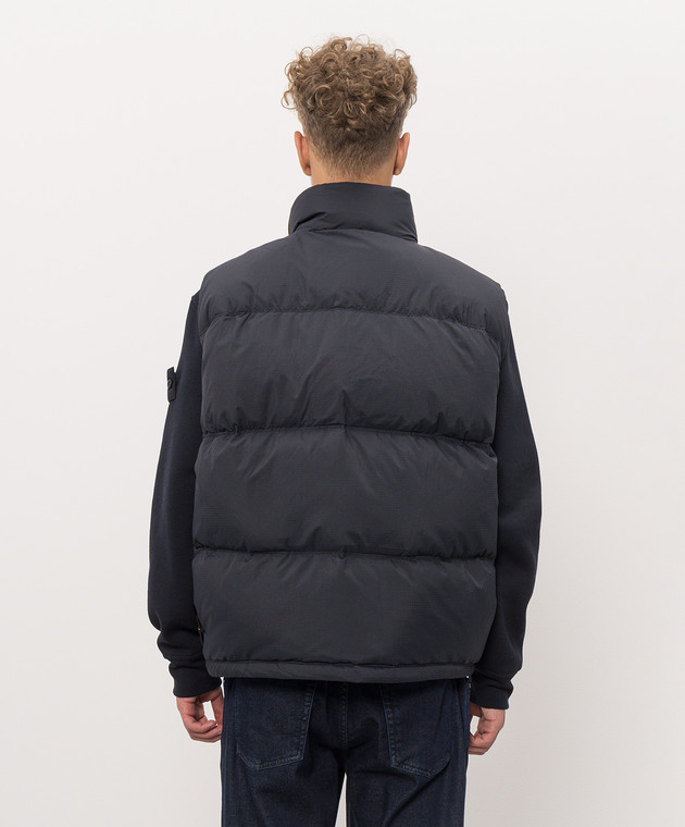 Stone Island Синий пуховый жилет L2S15G100004S0483 изображение 4
