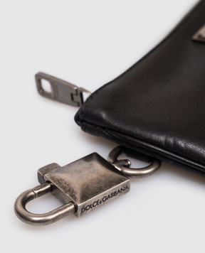 Dolce&Gabbana Чорний шкіряний клатч з логотипом BP3446AH850