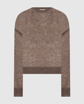 Brunello Cucinelli Коричневый свитер с мохером с люрексом MBG775520P