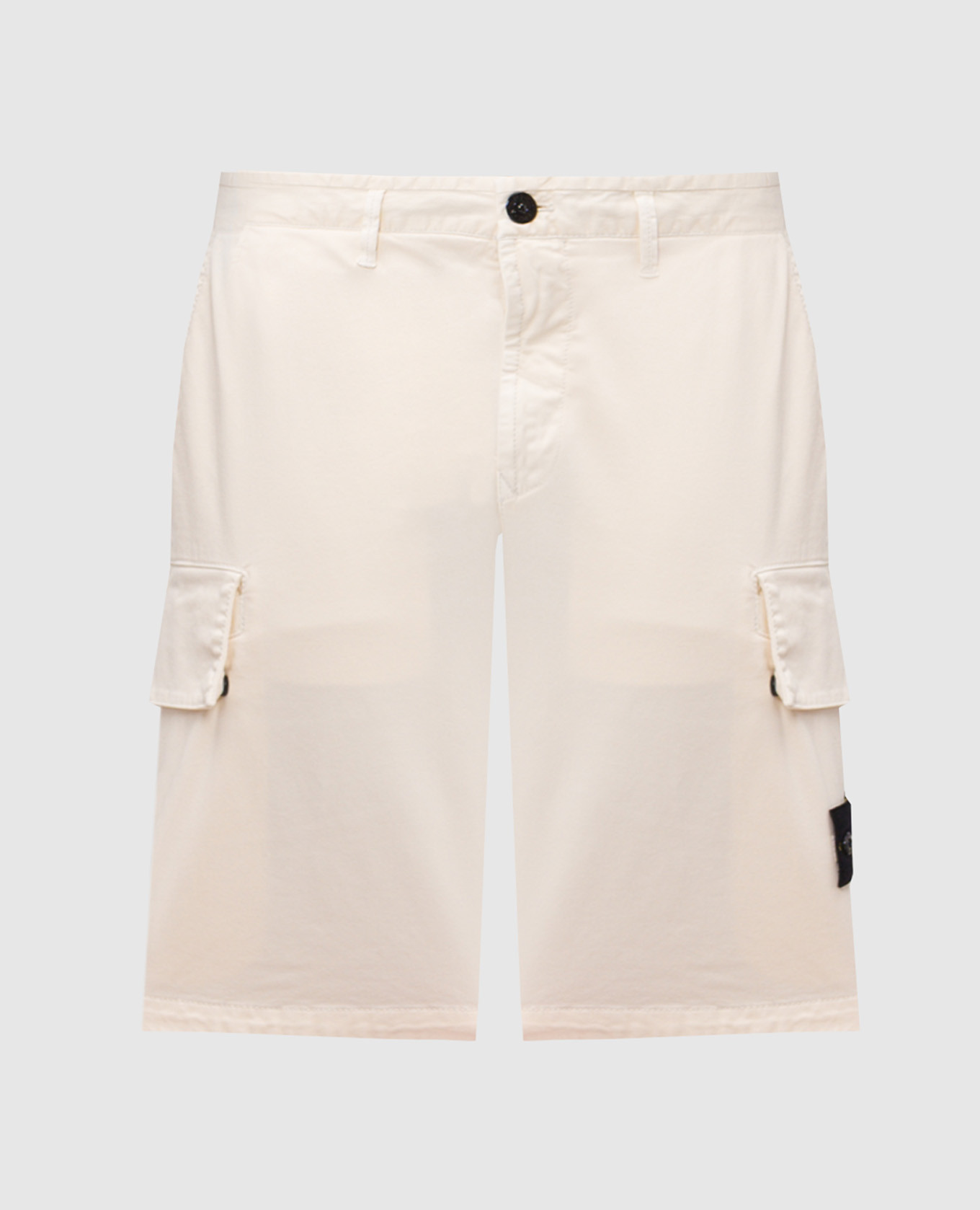 

Бежевые шорты-карго с патчем, Бежевый, Шорты