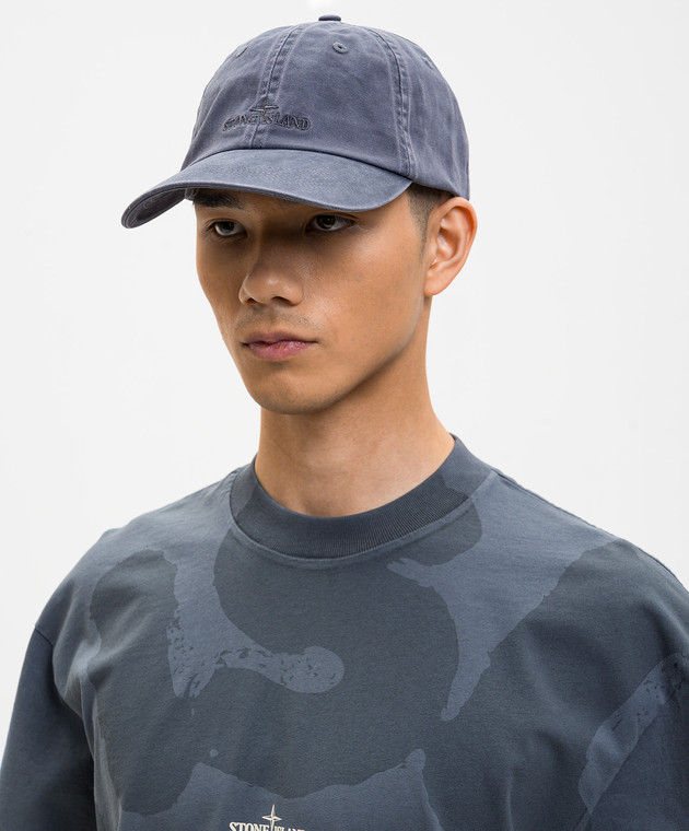 Stone Island Фіолетова кепка з вишивкою логотипа L1S159100002S0106 зображення 2