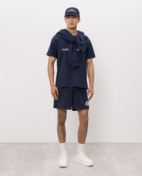 Sporty & Rich Синяя футболка H&W Crest TO119710241BL106