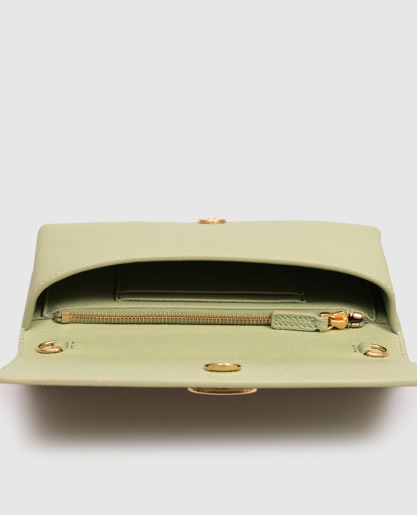 Valentino Зеленый кожаный клатч 9W2P0AU1SNP изображение 6