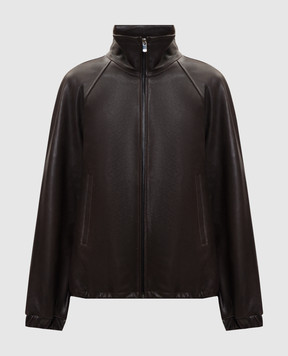 Babe Pay Pls Коричневая кожаная куртка 2602AMAZON