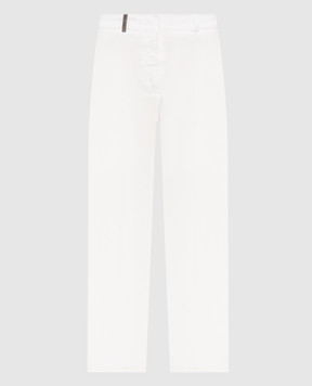 Peserico Білі вельветові штани P04550T303277