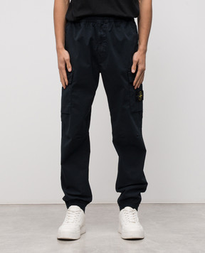 Stone Island Сині карго з патчем логотипа K2S153100031S0010