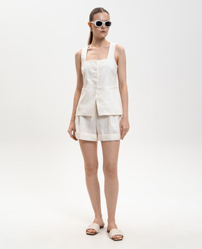 Faithfull Білі шорти Hardy з льону FFC15WHT