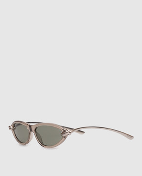 Bottega Veneta Серые очки Cat Eye 821447VBL80