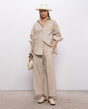 Brunello Cucinelli Коричневий топ із шовку M0C59DZ300