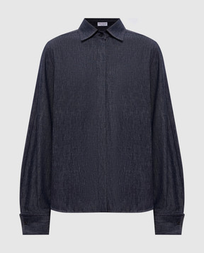 Brunello Cucinelli Синя джинсова сорочка MA782MM606