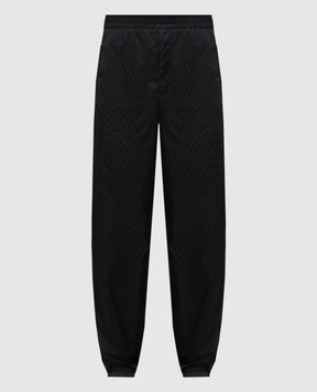 Alexander McQueen Черные спортивные штаны в принт 842998QRACA