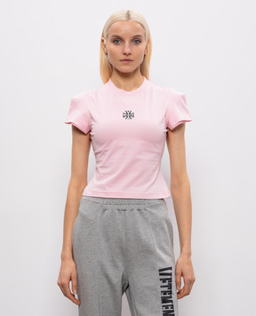 Vetements Рожевий топ з принтом логотипа WE76TR532P